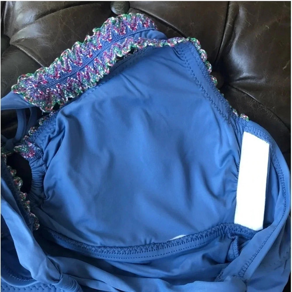 New Becca Mardi Gras One piece swimsuit mist crochet plus size bathing suit swim - Picture 15 of 16